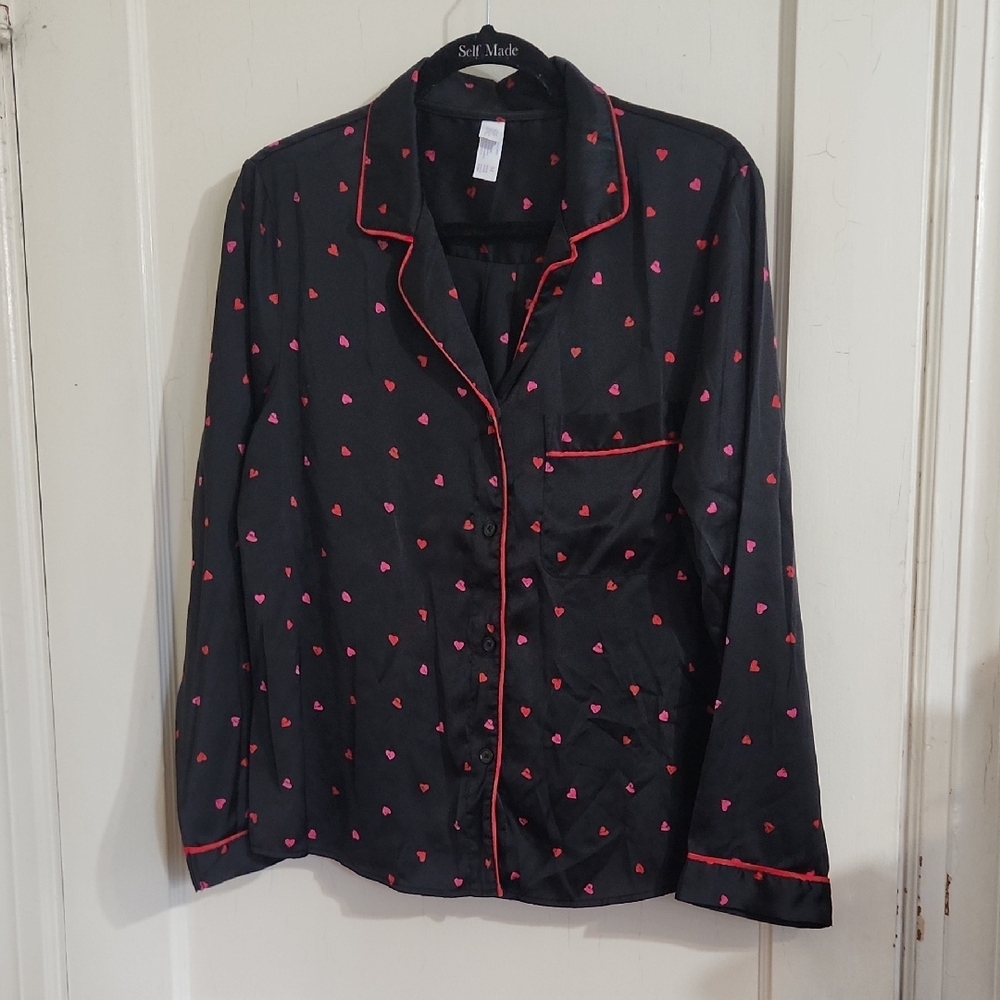 Stars Above Black Top with Red Heart Details